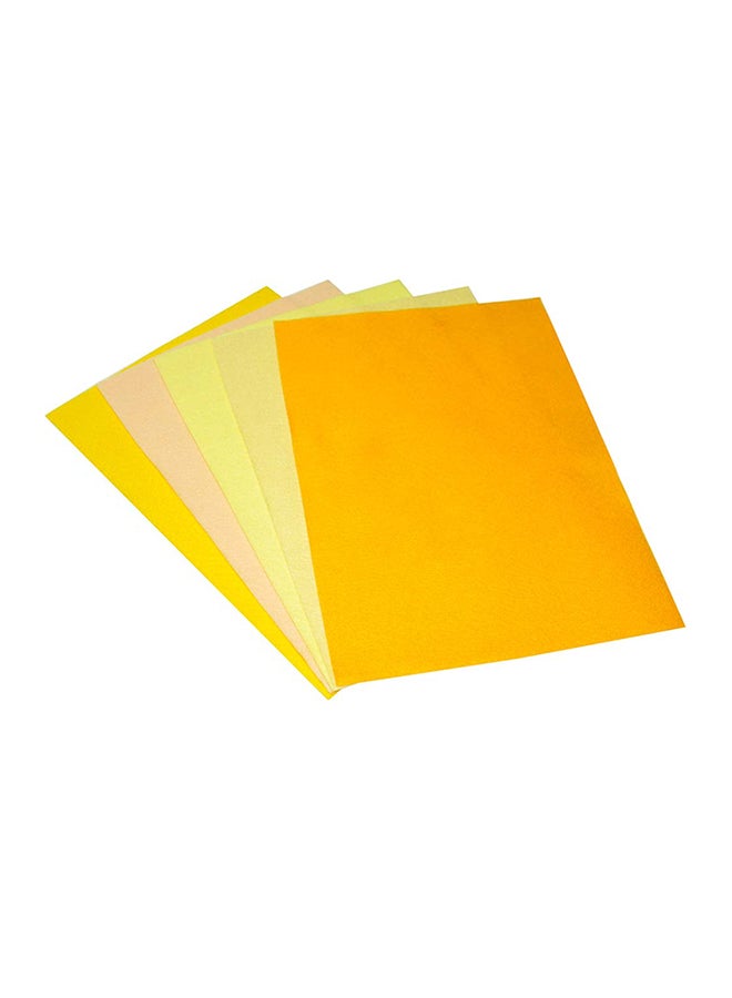 folia 10-Piece Craft Paper Yellow - Image 1