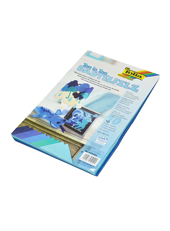 folia 10-Piece Craft Paper Blue - Image 2