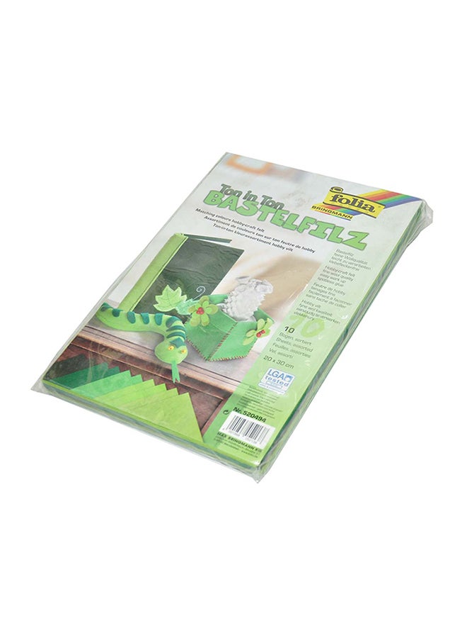 folia 10-Piece Craft Paper Green  - Image 2