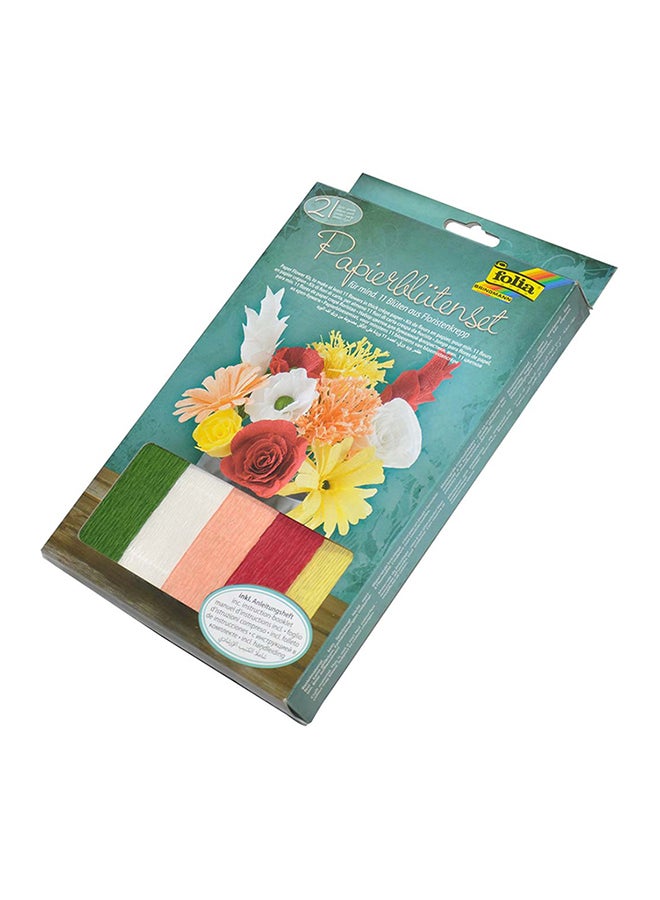 folia 21-Piece Crepe Paper Flower Kit Multicolour  - Image 2