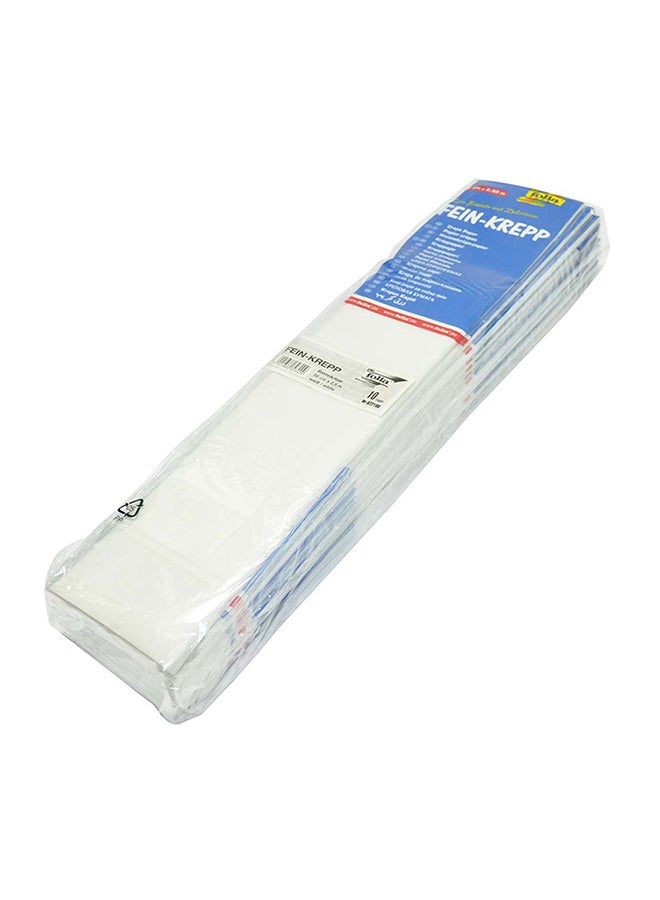 folia 10-Piece Crepe Paper White - Image 2