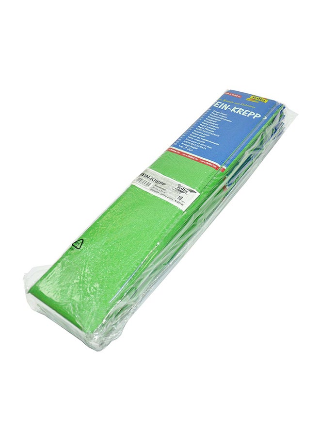 folia 10-Piece Crepe Paper Green  - Image 2