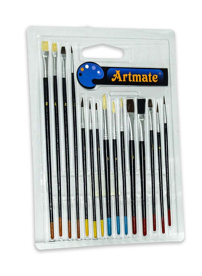 آرتمايت طقم فرش للرسم مكون من 15 قطعة متعدد الألوان - Image 1