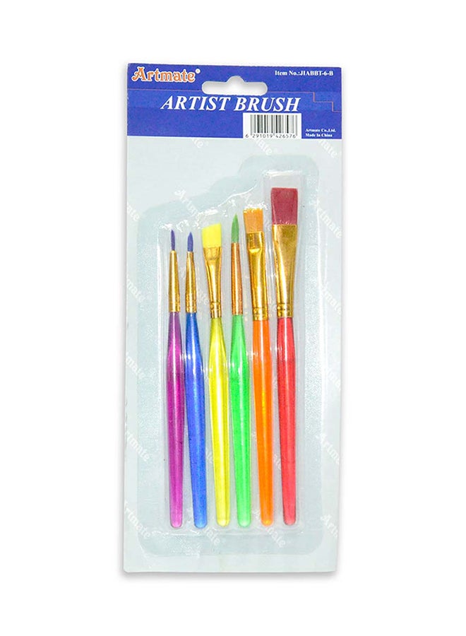 آرتمايت مجموعة من 6 فرش رسم متعدد الألوان