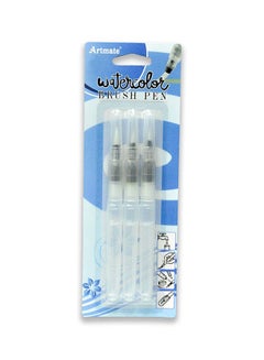 3-Piece Watercolour Brush Pen Set Transparent - v1563279843/N27686889A_3