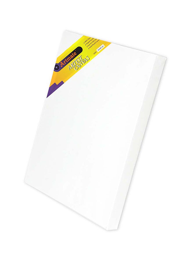 لوحة فنية من قماش الكتان مقاس 50 × 60 سم . أبيض