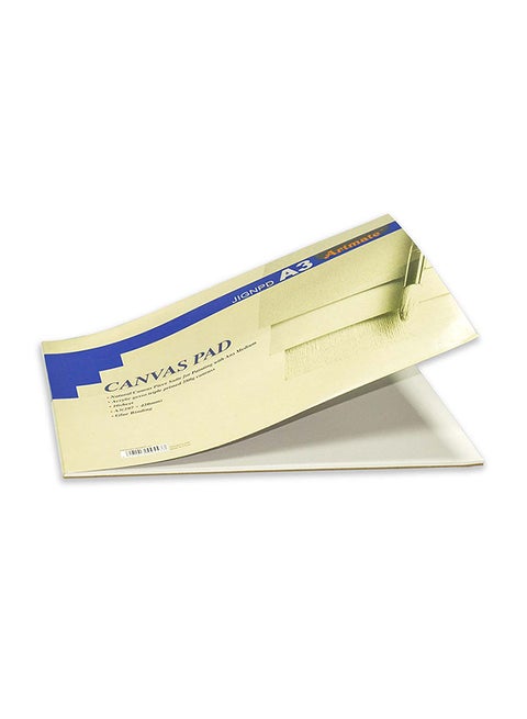 10-Sheet Canvas Drawing Pad,A3 White