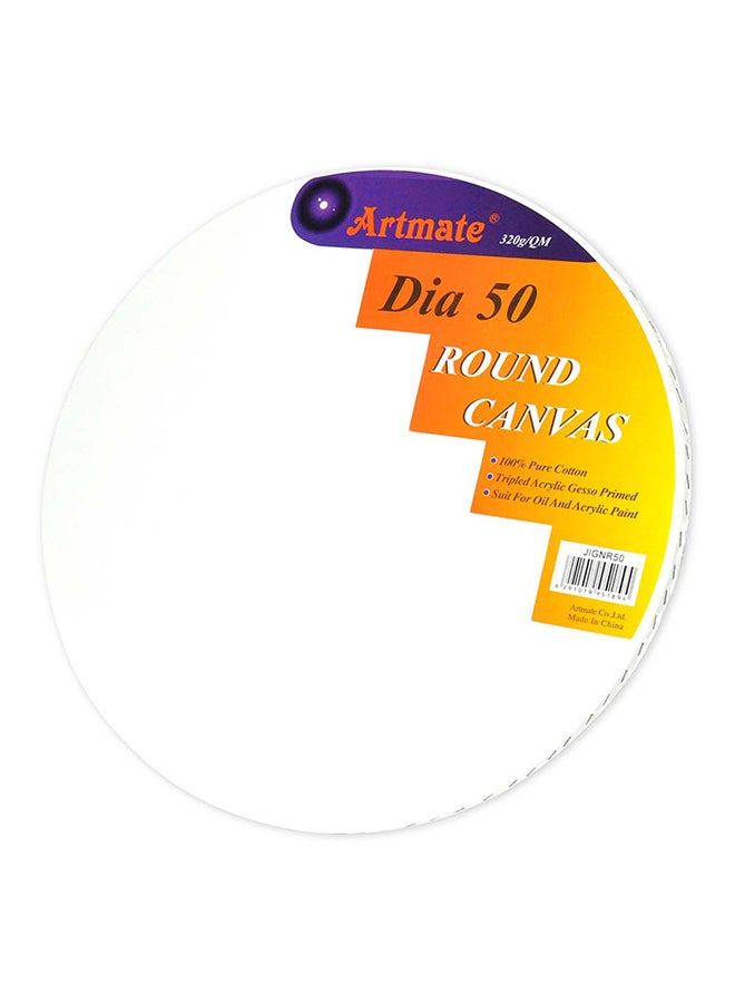 Round Shape Canvas,50cm White