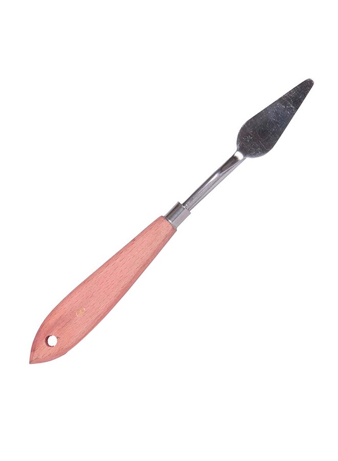 آرتمايت سكين للوحة الألوان بمقبض خشبي بني/فضي