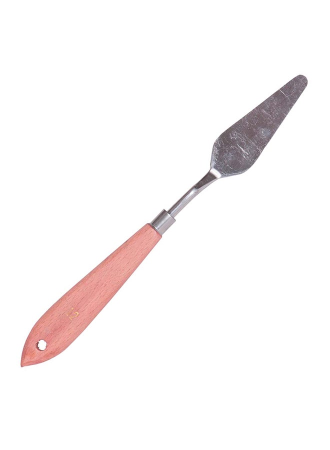 آرتمايت سكين للوحة الألوان بمقبض خشبي بني/فضي