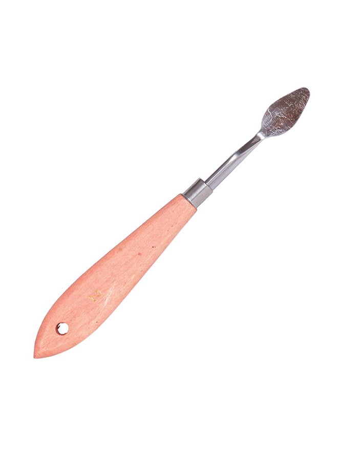 آرتمايت سكين للوحة الألوان بمقبض خشبي بني/فضي