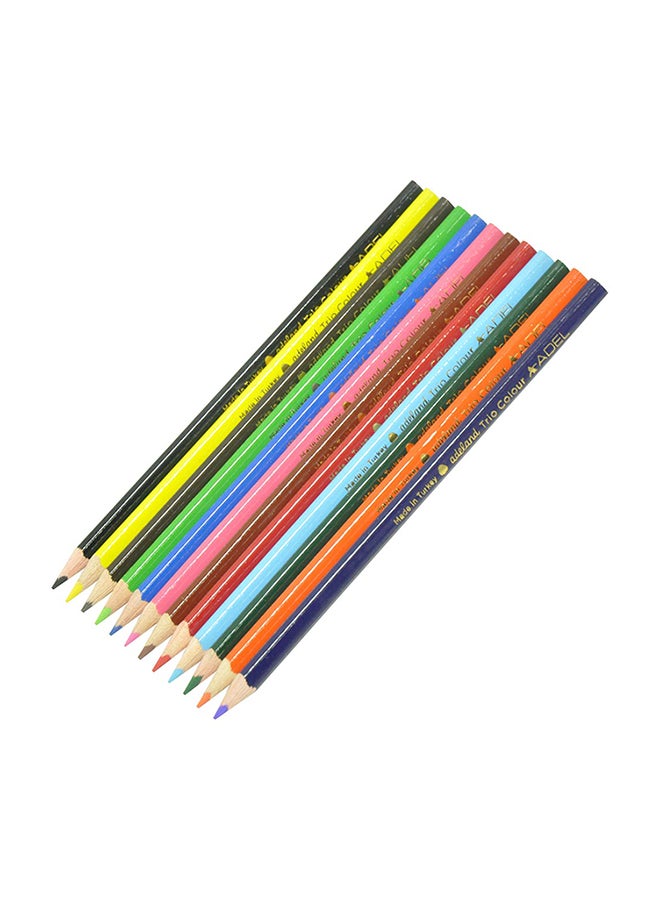 Adel 12-Piece Triangular Color Pencils Multicolour - Image 1