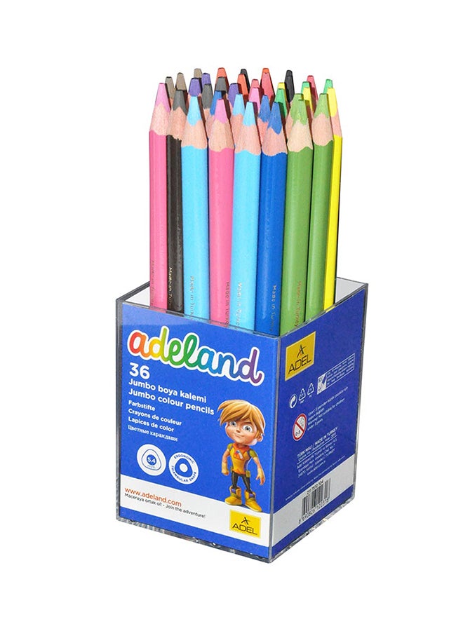 Adel 36-Piece Jumbo Trio Color Pencils Multicolour  - Image 1