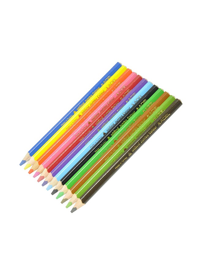 Adel 12-Piece Jumbo Trio Color Pencils Multicolour - Image 1