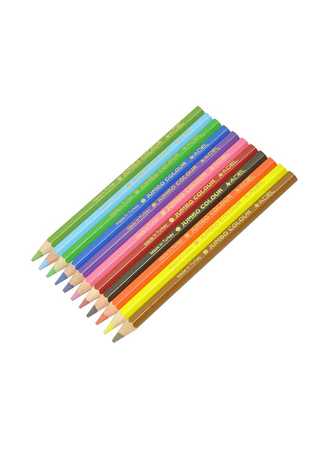 Adel 12-Piece Jumbo Trio Color Pencils Multicolour - Image 1