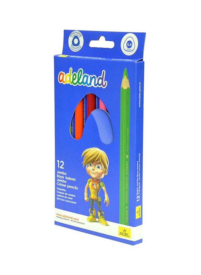 Adel 12-Piece Jumbo Trio Color Pencils Multicolour - Image 2