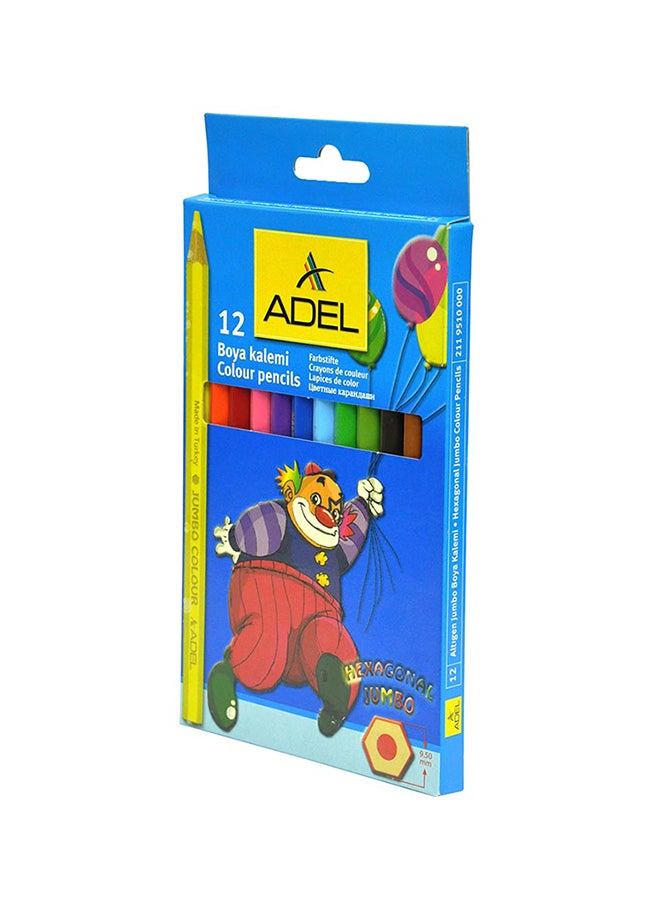 Adel 12-Piece Jumbo Trio Color Pencils Multicolour - Image 2