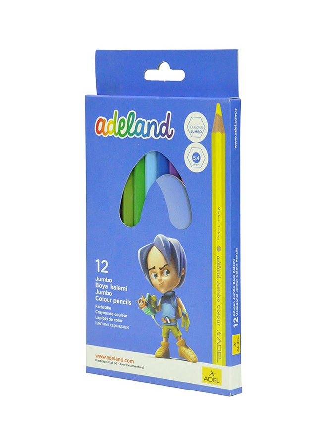 Adel 12-Piece Jumbo Trio Color Pencils Multicolour - Image 2