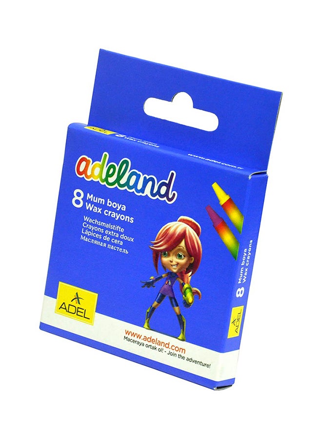 Adel 8-Colors Wax Crayon Multicolour - Image 2
