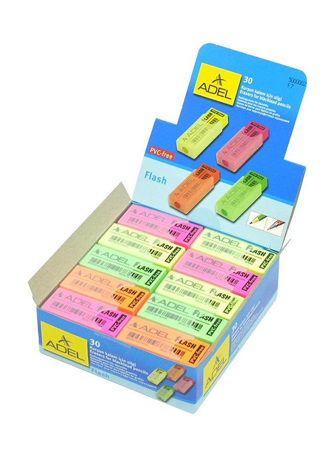 Adel 30-Piece Flash Eraser Multicolour - Image 1