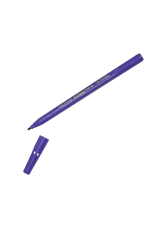 عادل مجموعة أقلام ألوان ليفية الرأس مكونة من 12 قطعة متعدد الألوان - Image 2