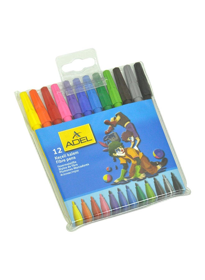 Adel 12-Colors Fibre Tip Pens Multicolour  - Image 3