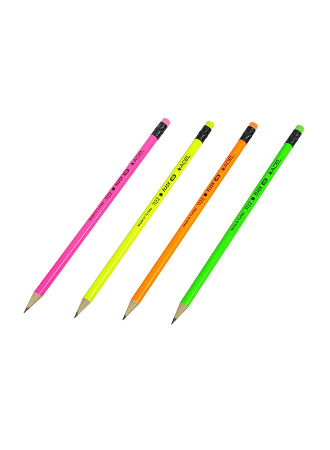 Adel 72-Piece Blacklead Pencil With Eraser Tip Multicolour - Image 2