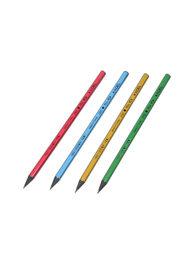 Adel 72-Piece Blacklead Pencil With Eraser Tip Multicolour - Image 2