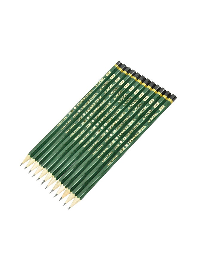 عادل طقم أقلام رصاص HB للرسم مكون من 12 قطعة متعدد الألوان - Image 1