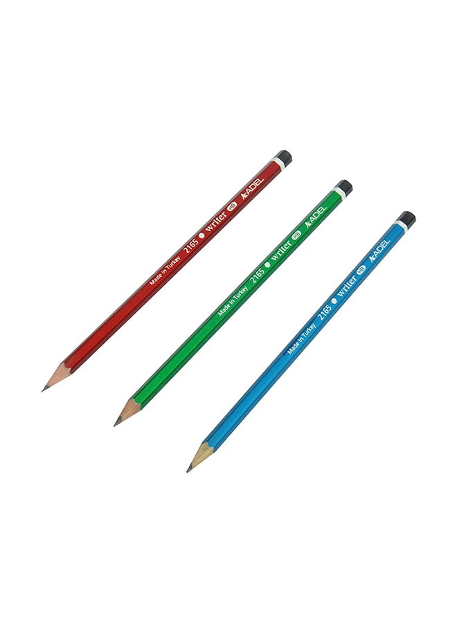 Adel 72-Piece Writer Pencil 3 Colors Black - Image 2
