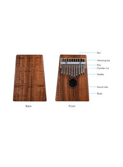 ammoon 10-Key Kalimba Mbira Sanza Walnut Wooden Thumb Piano  - Image 3