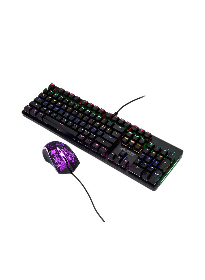 Ajazz Mechanical Keyboard And Mouse Black  - Image 2