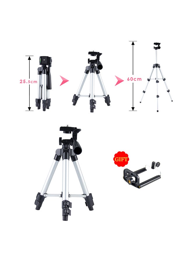 Sharpdo - Foldable Tripod Camera Mount Stand Silver/Black - Image 1
