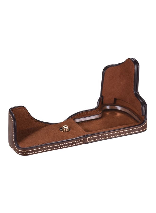 Protective Half Body Case For Canon Eos M5/M50 Coffee - Image 2
