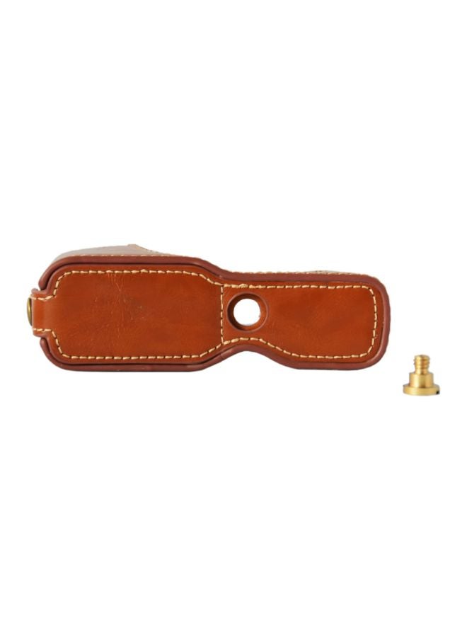Protective Half Body Case For Canon Eos M10/M100 Digital Camera Brown - Image 5