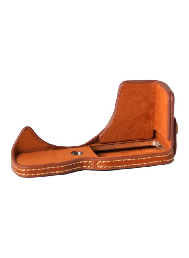Protective Half Body Case For Canon Eos M10/M100 Digital Camera Brown - Image 1