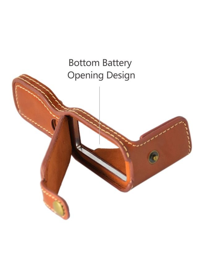 Protective Half Body Case For Canon Eos M10/M100 Digital Camera Brown - Image 3