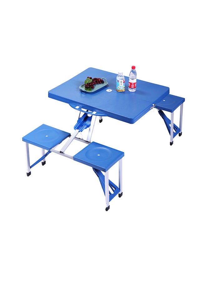 LAWAZIM 4-Seat Outdoor Portable Picnic Table 85x65cm - Image 2