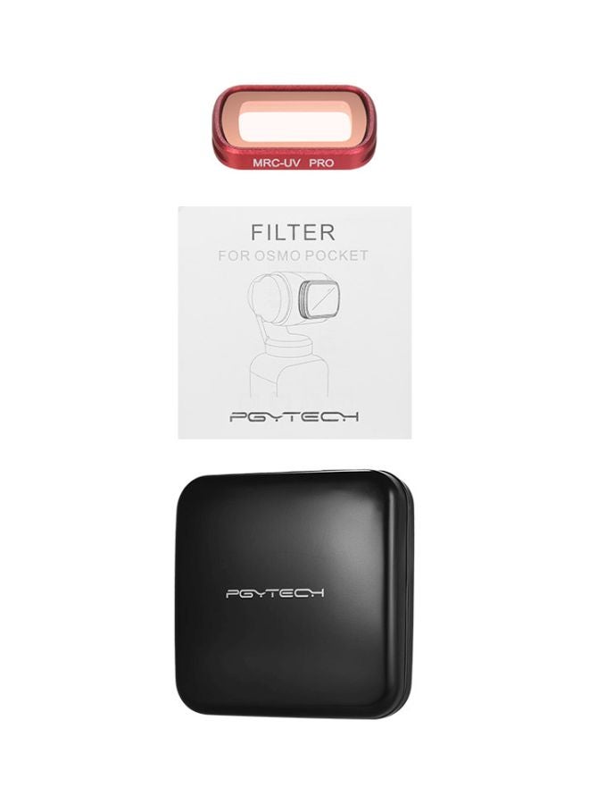 PGYTECH MRC-UV Pro Filter With Storage Case For DJI Osmo Pocket Gimbal Camera Red/Pink  - Image 1