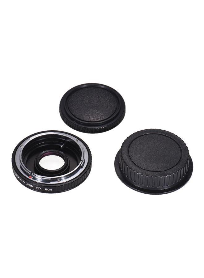 Fikaz - Adapter Ring For Canon FD-Mount Lens To Canon EOS Camera Black/Silver - Image 1