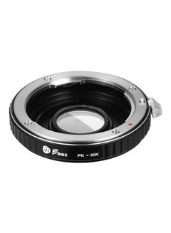 حلقة مهايئة لعدسة بينتاكس PK-Mount لكاميرا نيكون أسود/فضي