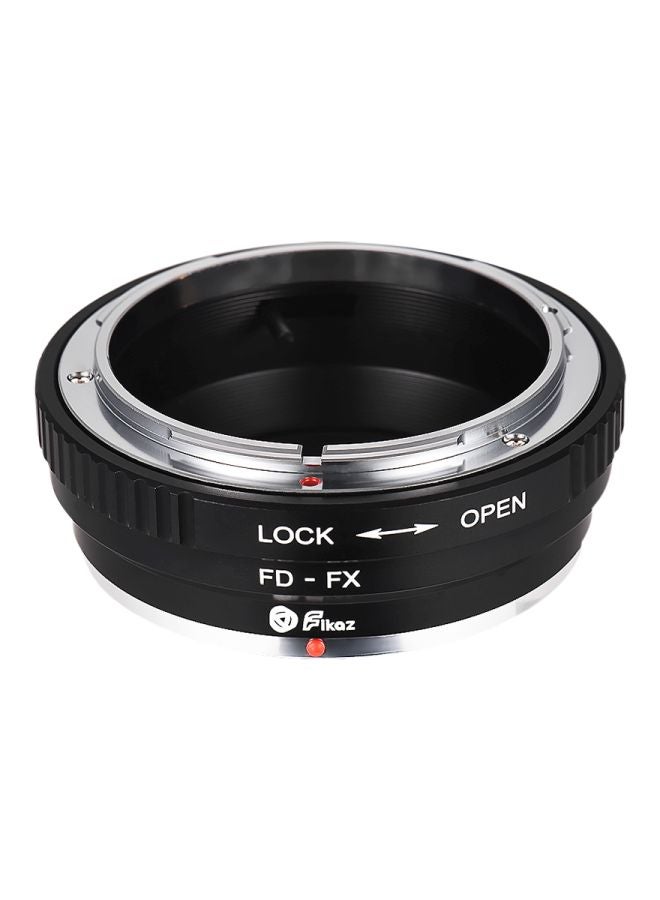 Lens Mount Adapter Ring For Canon FD-Mount Lens To Fuji FX-Mount Mirrorless Camera Black/Silver - v1563280987/N27283852A_1