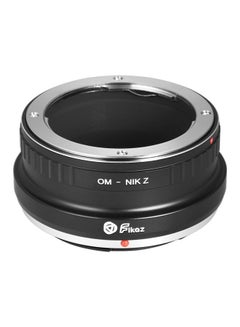 Fikaz Adapter Ring For Olympus OM Lens To Nikon Z6 Z7 Z-Mount Mirrorless Camera Black/Silver  - Image 1