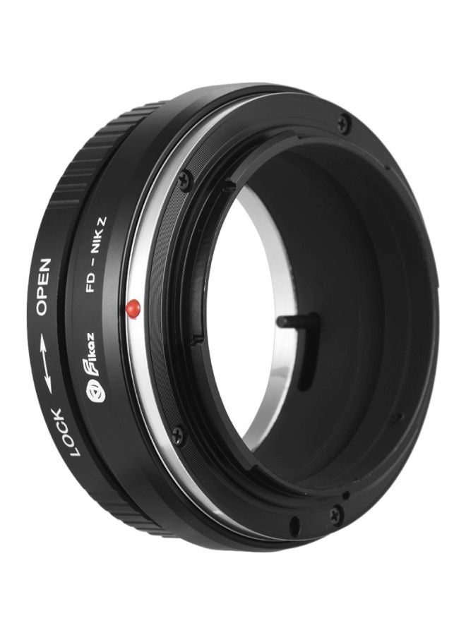 Fikaz Adapter Ring For Canon FD-Mount Lens To Nikon Z6 Z7 Z-Mount Mirrorless Camera Black/Silver  - Image 3