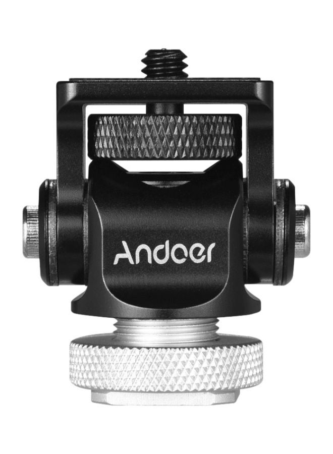 ANDOER 180 Degree Ballhead For Camera Black/Silver - Image 1
