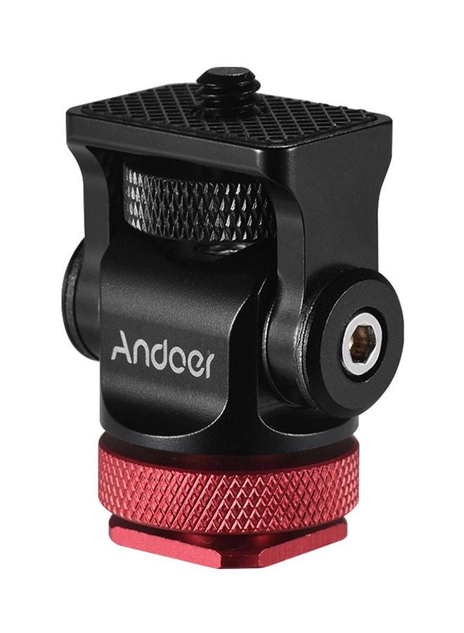 ANDOER 180 Degree Ballhead For Camera Black/Red  - Image 1