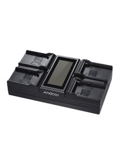 ANDOER 4-Channel Digital Camera Battery Charger With LCD Display Black  - Image 2