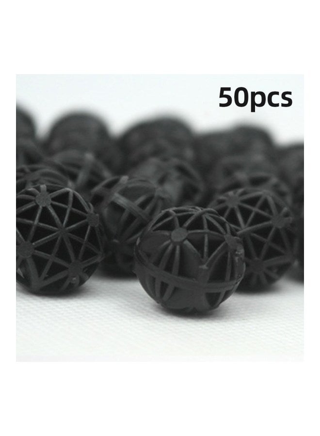 كرة ترشيح بيوكيميائية لحوض الأسماك - 50 قطعة أسود 18ملليلتر - Image 2