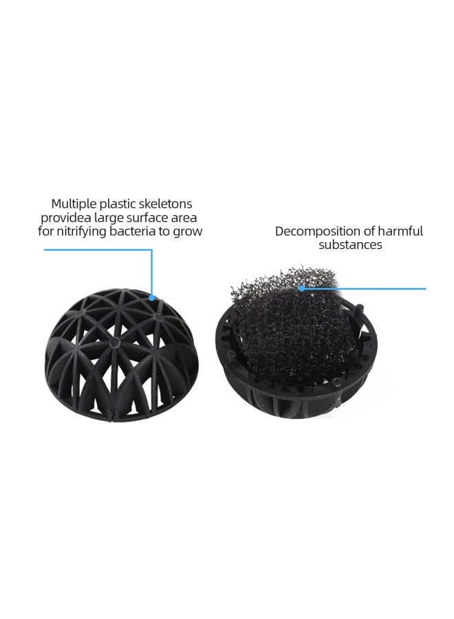 كرة ترشيح بيوكيميائية لحوض الأسماك - 50 قطعة أسود 18ملليلتر - Image 4