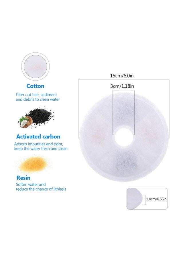 8-Piece Water Fountain Replacement Filter White - Image 2